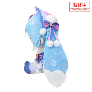 Luminous⭐Merch SEGA Hatsune Miku Snow Miku 2023 Ver. BIG Fuwa Puchi Dodeka Jumbo Nuigurumi Plush (SEGA) Plush Toys