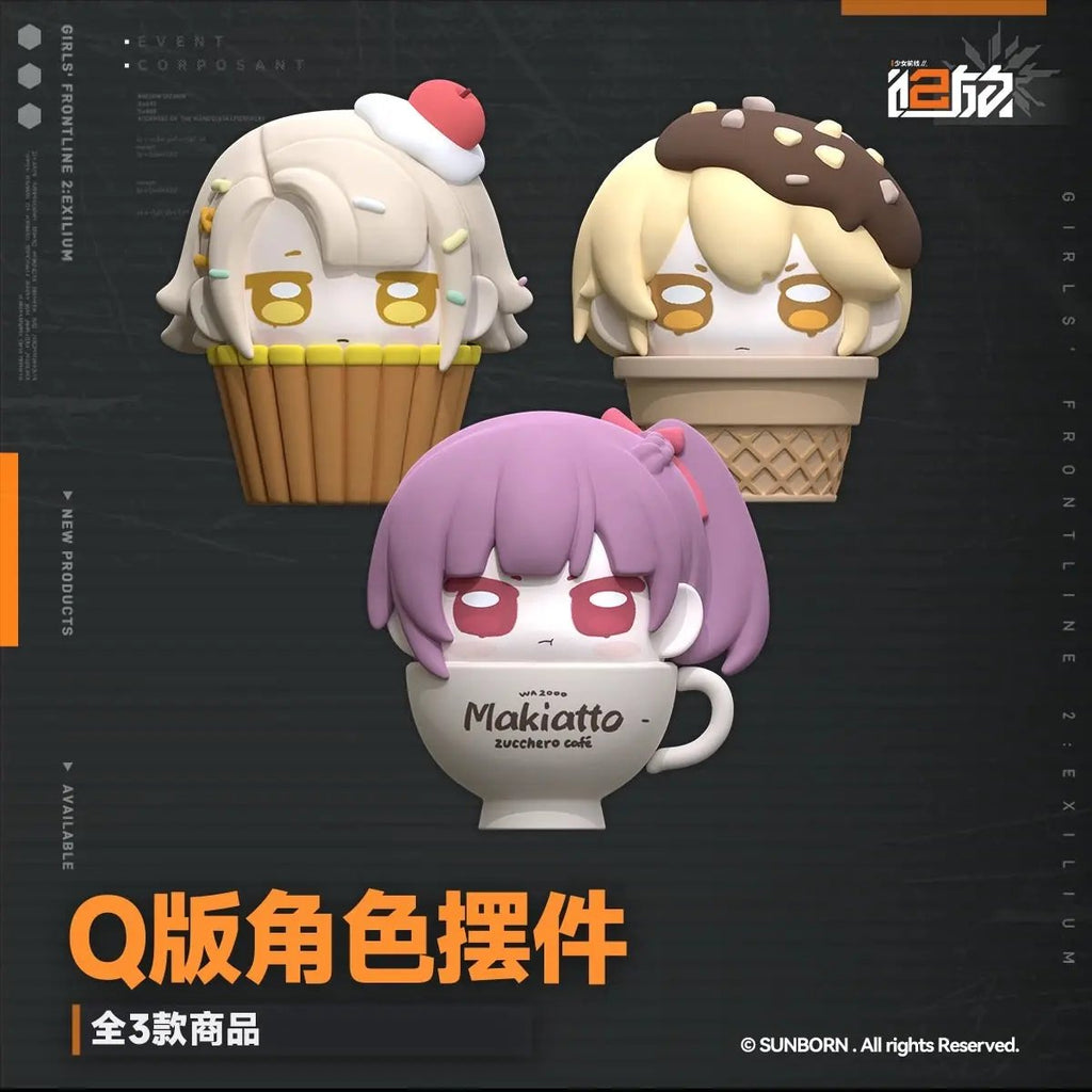 Luminous⭐Merch Girls' Frontline Girls' Frontline 2: Exilium - Zucchero Cafe Q Toy Figure (Vector, Groza, Makiatto / Macchiato / WA2000) [BACK-ORDER] Non-scale Figures