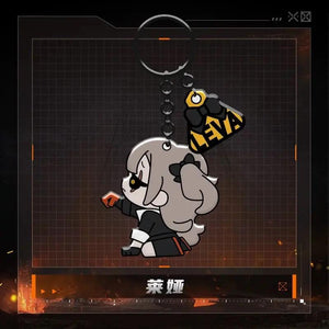 Luminous⭐Merch IOP Girls' Frontline - Squad 404 Metal Keychain (UMP45 Leva, HK416 Klukai, UMP40 Lainie, G11 Mechty) Keychains