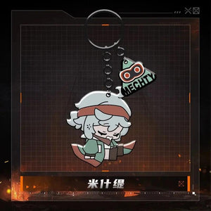 Luminous⭐Merch IOP Girls' Frontline - Squad 404 Metal Keychain (UMP45 Leva, HK416 Klukai, UMP40 Lainie, G11 Mechty) Keychains