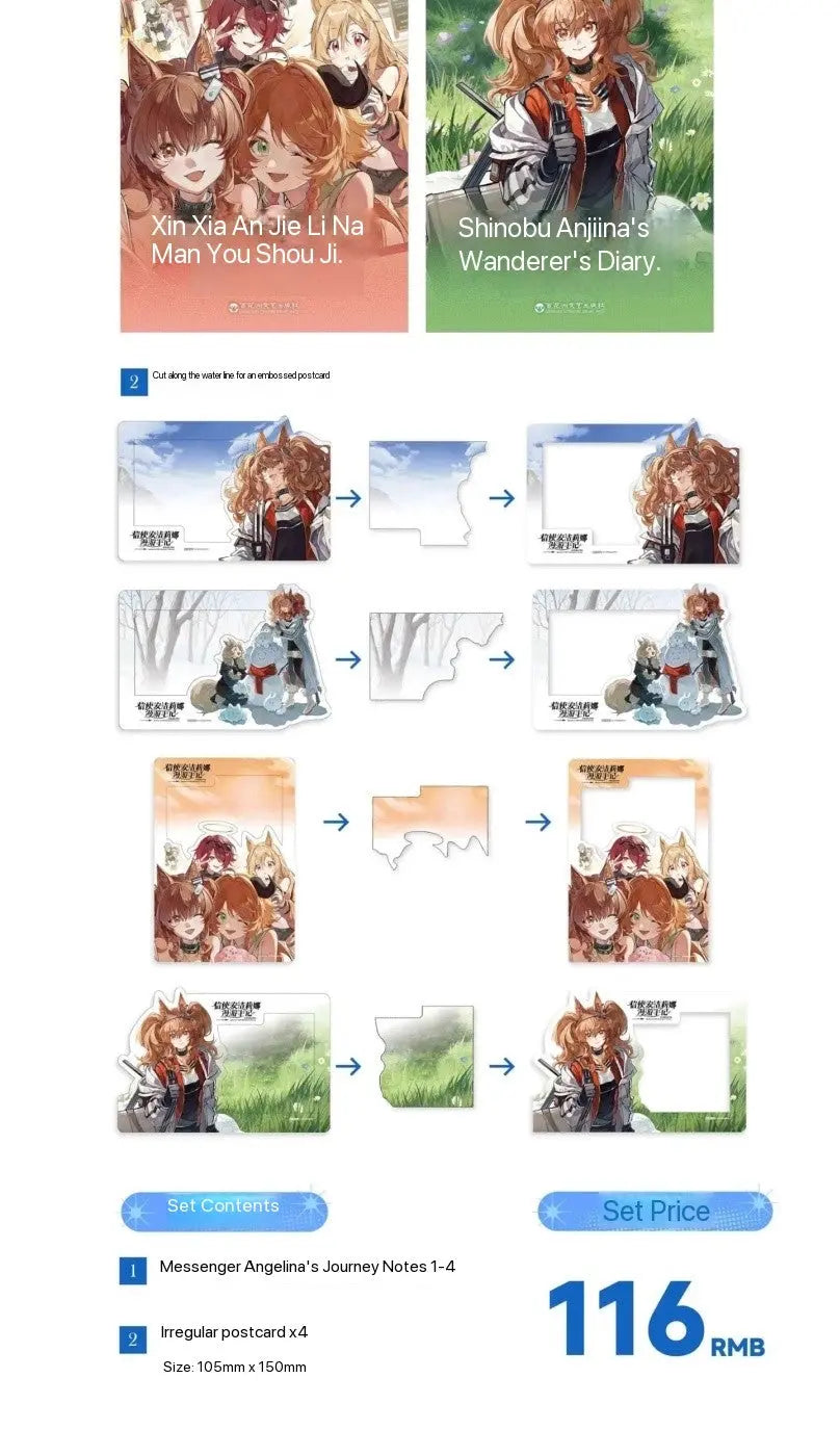 Luminous⭐Merch Yostar Arknights - Angelina Sketches of THIS Messenger's Journey Notes Comic Anthology Vol.1-4 Art Books [BACK-ORDER] Media
