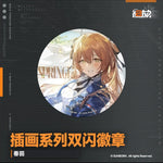 Load image into Gallery viewer, Girls&#39; Frontline - Illustrated Glimmering Can Badge Button Pin (UMP45 Leva / HK416 Klukai / WA2000 Makiatto Macchiato / M1903 Springfield / Vector / Sharkry / K2 Yoohee) [BACK-ORDER]
