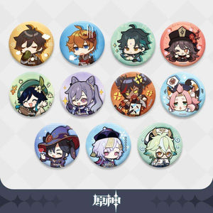 Genshin Impact - Chibi Emoji Can Badge Button Collection [BACK-ORDER]