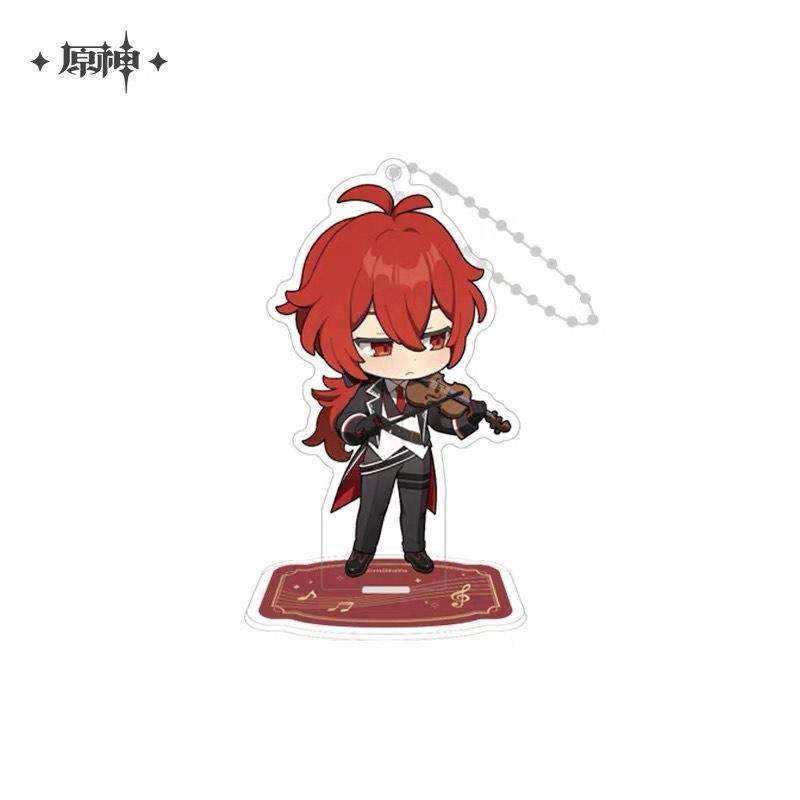 Genshin Impact - Concert Chibi Acrylic Stand / Standees with Keychain