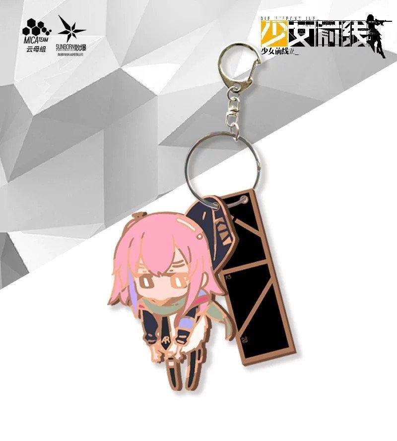 Girls' Frontline - AntiRain Team Metallic Enamel Character Keychain (M4A1, SOPMOD II, STAR15, M16A1, RO635)