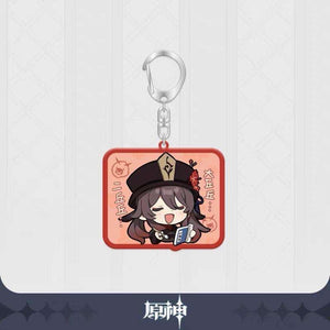 Genshin Impact - Emoji Glitter Acrylic Keychain Charms