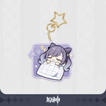 Load image into Gallery viewer, Genshin Impact - Emoji Glitter Acrylic Keychain Charms
