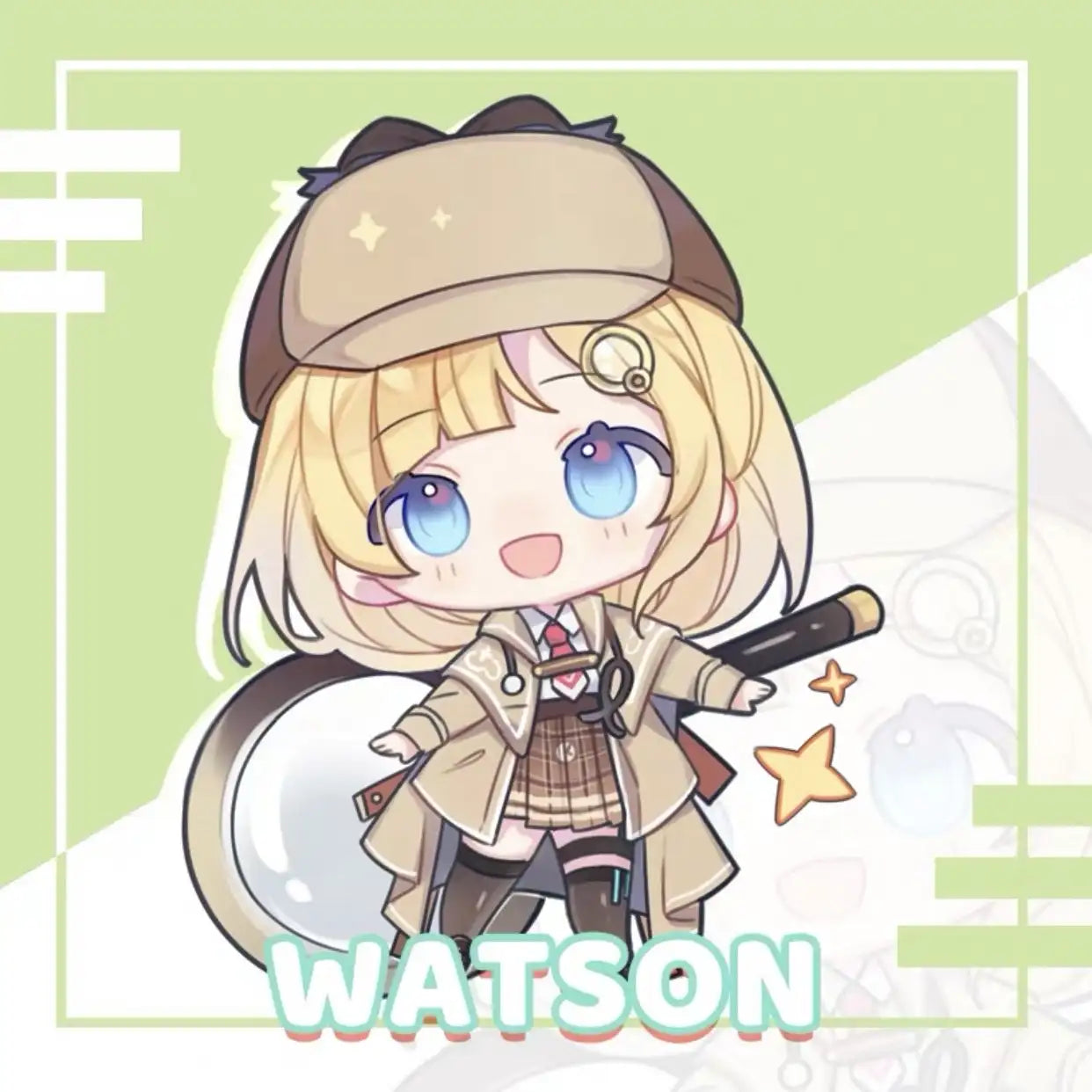 Luminous⭐Merch LuminousMerch Hololive Vtuber - Amelia Watson Double-sided Acrylic Keychain Custom & Doujin