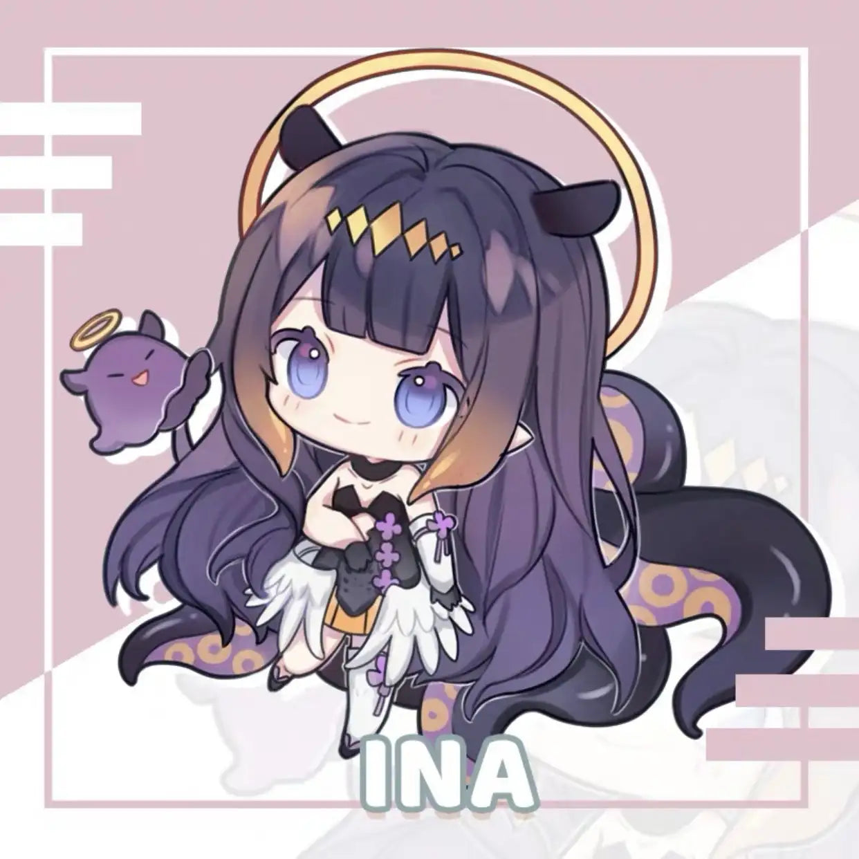 Ina Merch Hololive Vtuber Ninomae Ina'nis Double-sided Acrylic Keychain