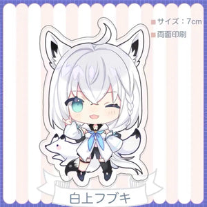 Luminous⭐Merch LuminousMerch Hololive Vtuber - Shirakami Fubuki Double-sided Acrylic Keychain Custom & Doujin