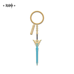 Luminous⭐Merch miHoYo Genshin Impact - Character Weapon Metal Keychain (Venti, Diluc, Eula, Zhongli, Childe) Keychains