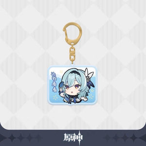 Luminous⭐Merch miHoYo Genshin Impact - Emoji Glitter Acrylic Keychain Charms Keychains