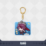 Load image into Gallery viewer, Luminous⭐Merch miHoYo Genshin Impact - Emoji Glitter Acrylic Keychain Charms Keychains
