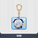 Load image into Gallery viewer, Luminous⭐Merch miHoYo Genshin Impact - Emoji Glitter Acrylic Keychain Charms Keychains

