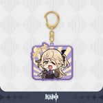 Load image into Gallery viewer, Luminous⭐Merch miHoYo Genshin Impact - Emoji Glitter Acrylic Keychain Charms Keychains
