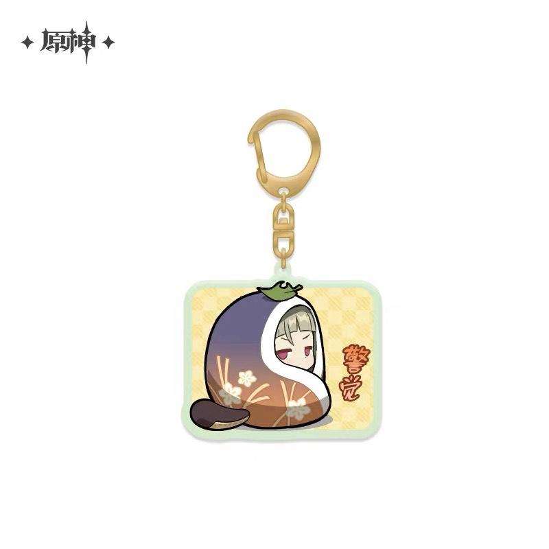 Luminous⭐Merch miHoYo Genshin Impact - Emoji Glitter Acrylic Keychain Charms Keychains