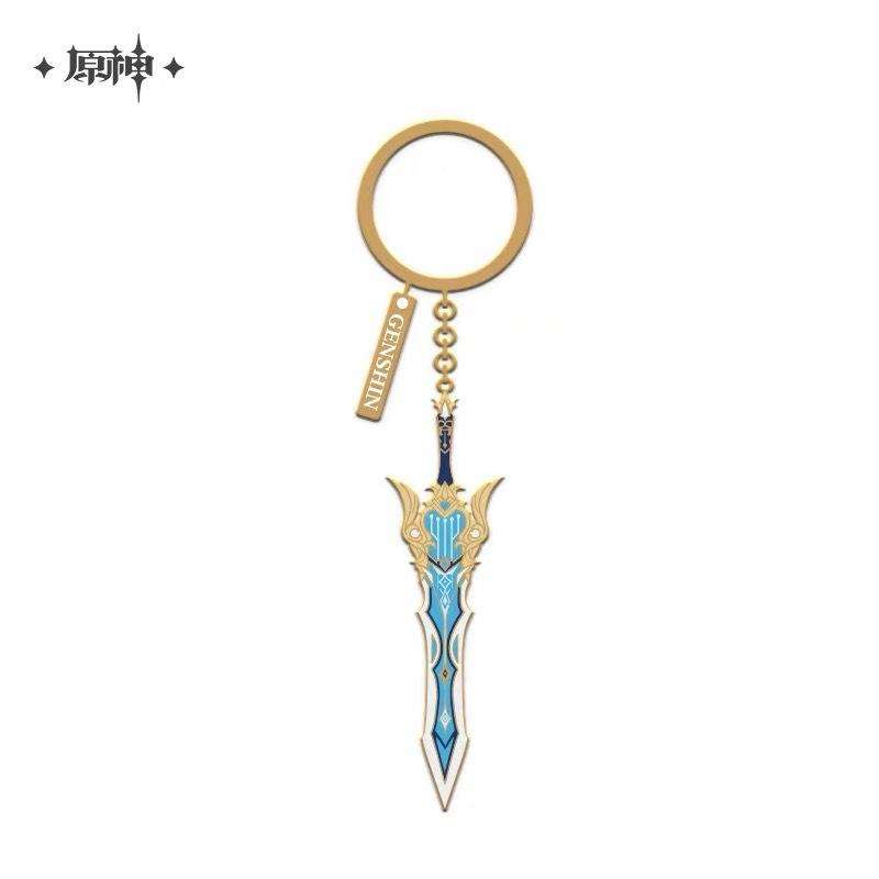 Luminous⭐Merch miHoYo Genshin Impact - Hard Enamel Weapon Metal Charm Collection Keychain (Venti, Diluc, Childe, Zhongli) Keychains