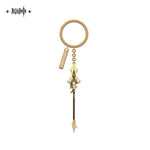 Load image into Gallery viewer, Luminous⭐Merch miHoYo Genshin Impact - Hard Enamel Weapon Metal Charm Collection Keychain (Venti, Diluc, Childe, Zhongli) Keychains
