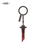 Load image into Gallery viewer, Luminous⭐Merch miHoYo Genshin Impact - Hard Enamel Weapon Metal Charm Collection Keychain (Venti, Diluc, Childe, Zhongli) Keychains
