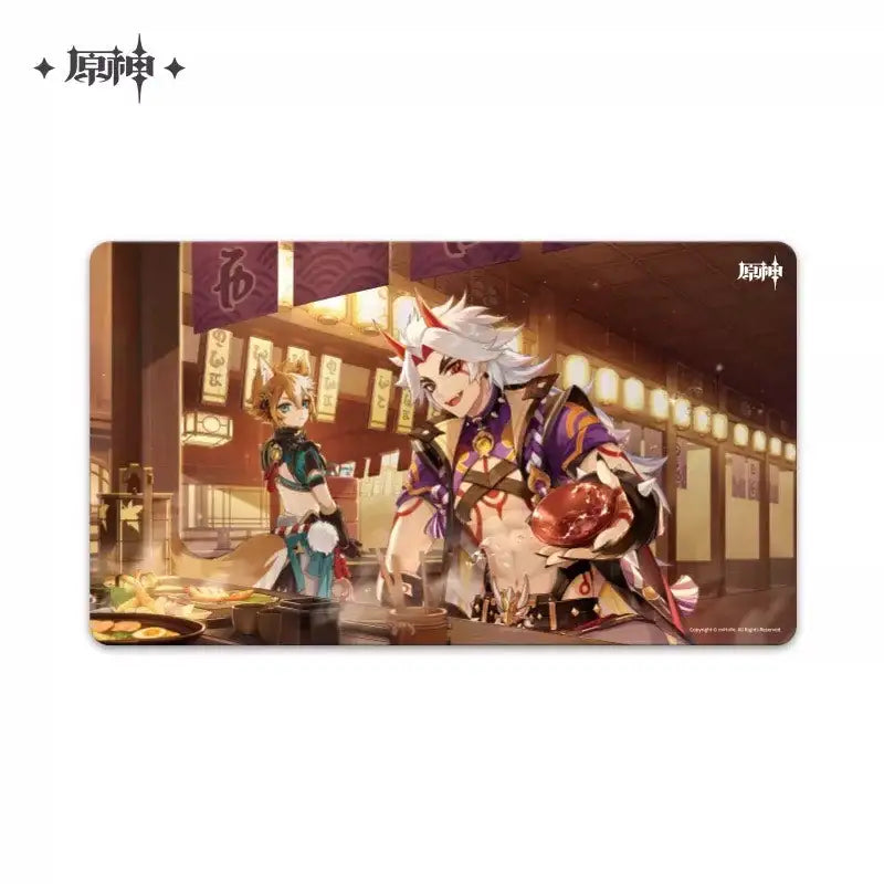 Luminous⭐Merch miHoYo Genshin Impact - Shadows Amidst Snowstorms Mouse Pad (Arataki Itto, Gorou) Desk Mat [PRE-ORDER] Living/Deco