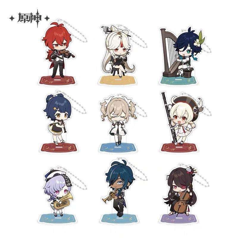 Genshin Impact - Concert Chibi Acrylic Stand / Standees with Keychain