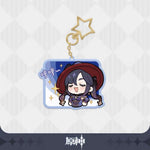 Load image into Gallery viewer, Genshin Impact - Emoji Glitter Acrylic Keychain Charms
