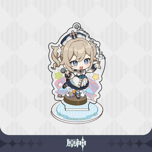 Genshin Impact Pillow, 2-in-1 Acrylic Keychain/Stand and Can Badge Collection (Zhongli)