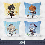 Load image into Gallery viewer, Genshin Impact Pillow, 2-in-1 Acrylic Keychain/Stand and Can Badge Collection (Zhongli)
