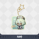 Load image into Gallery viewer, Genshin Impact - Emoji Glitter Acrylic Keychain Charms
