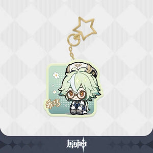 Genshin Impact - Emoji Glitter Acrylic Keychain Charms