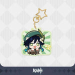 Load image into Gallery viewer, Genshin Impact - Emoji Glitter Acrylic Keychain Charms
