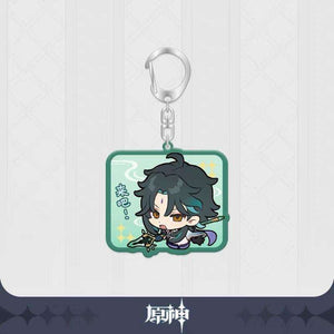 Genshin Impact - Emoji Glitter Acrylic Keychain Charms