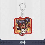 Load image into Gallery viewer, Genshin Impact - Emoji Glitter Acrylic Keychain Charms
